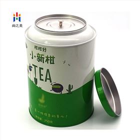 圆形茶叶铁罐