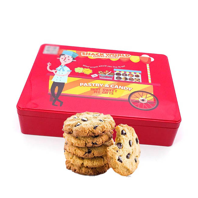 长方形马口铁巧克力饼干盒