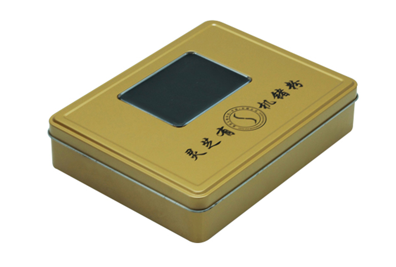 灵芝有机粉保健品铁盒