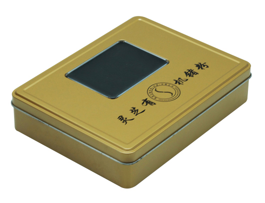 灵芝有机粉保健品铁盒