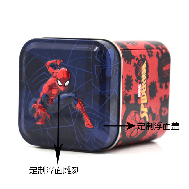 定制蜘蛛侠卡通铁罐